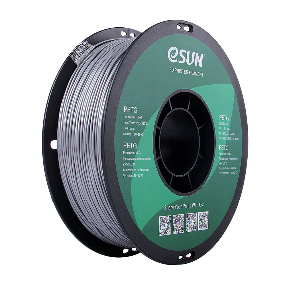 eSun PETG filament - 1 kg - solide zilver
