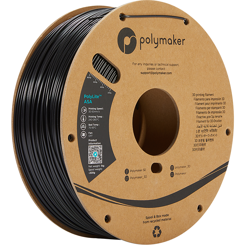 Zwart Polymaker PolyLite ASA