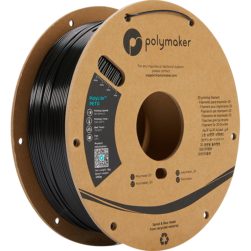 Zwart Polymaker PolyLite PETG