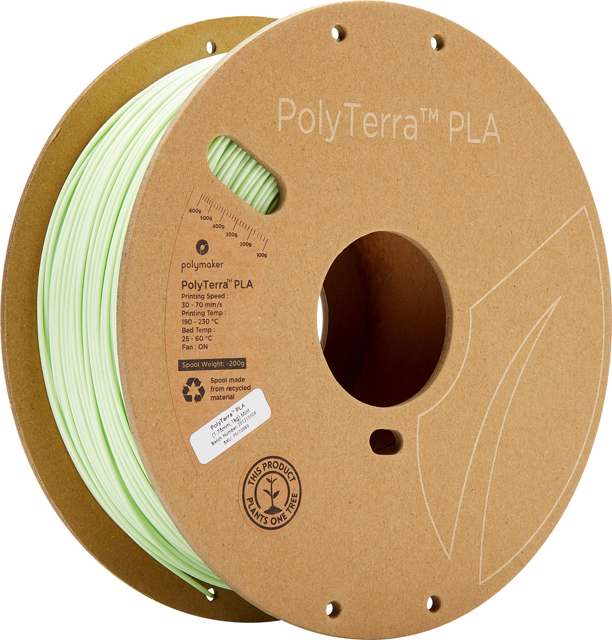 Mint groene Polymaker PolyTerra PLA