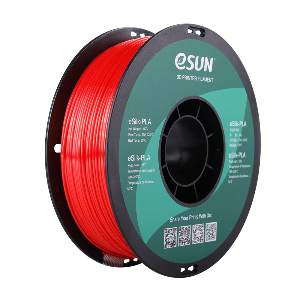 eSun eSilk PLA filament - 1 kg - rood