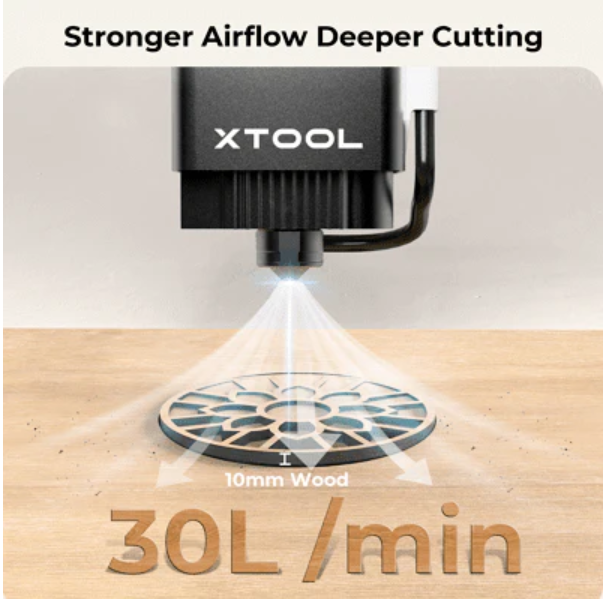 xTool M1 Air Assist Airflow