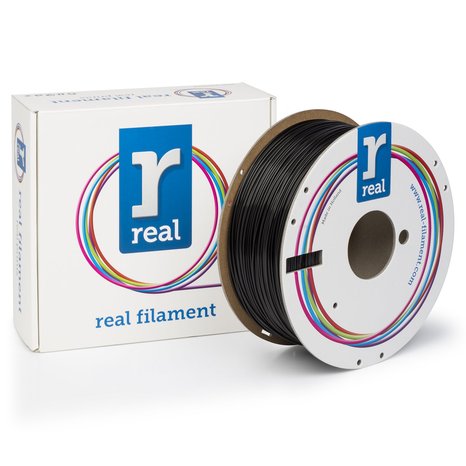 Zwart REAL PLA filament – 1 kg